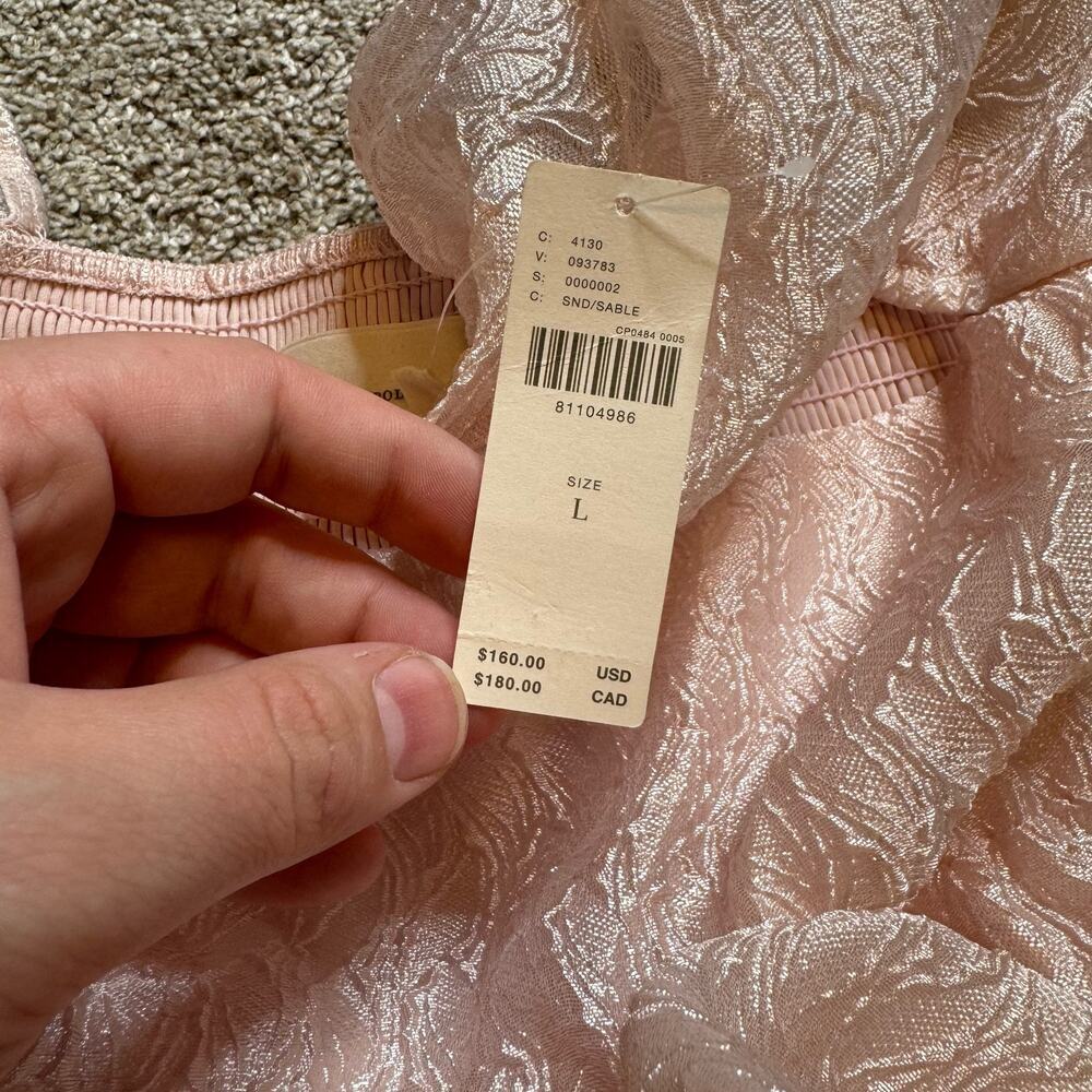 Anthropologie ~ Blush Pink Textured Puff-Sleeve Dress (NWT) - Picture 6 of 6